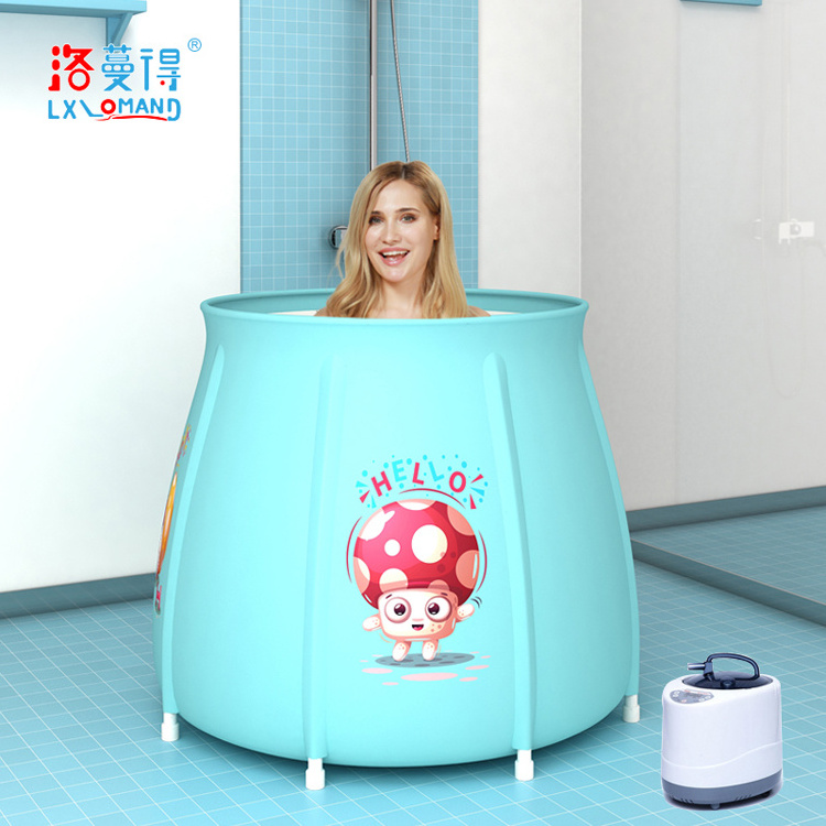 Low Price 3 Layer PVC Foldable Bath Tub Plastic swim spa inflatable Bath Bucket for adults