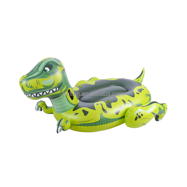 Hot selling swimming pool float Green New Dragon floating seat inflatable pool floats toys with cup holders