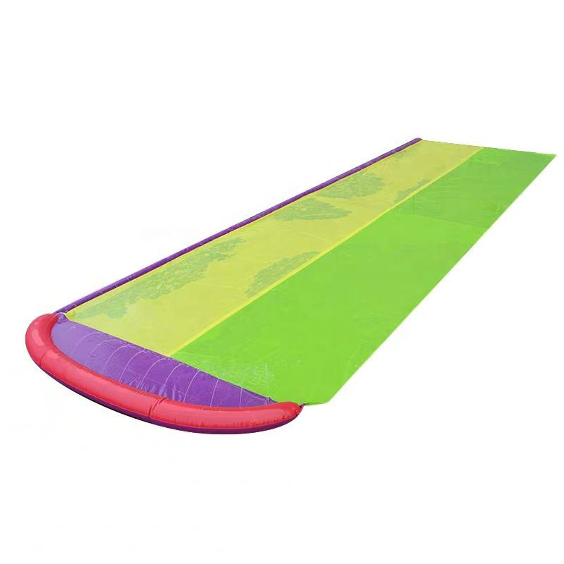 Double lane plastic Lawn water slide splash inflatable slip n slide for kids water park outdoor playground summer toy