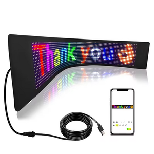 Bendable Programmable Soft LED Screen Panel Android iOS APP Control Flexible LED Display Ticker Board For Car Window Advertising