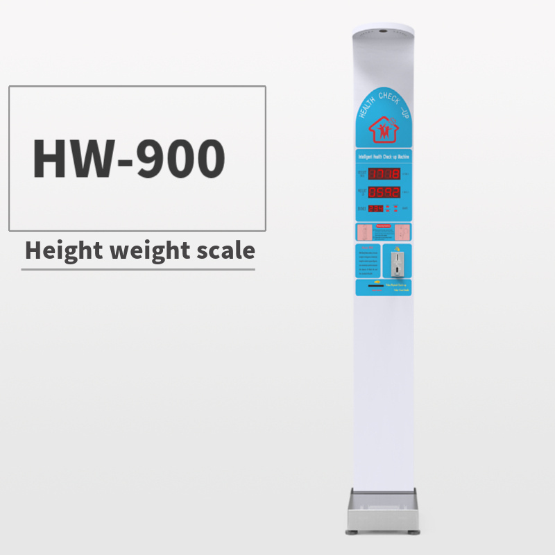 HW-900 Coin Operated Ultrasonic Adult Medical BMI Machine weight machine with height scale