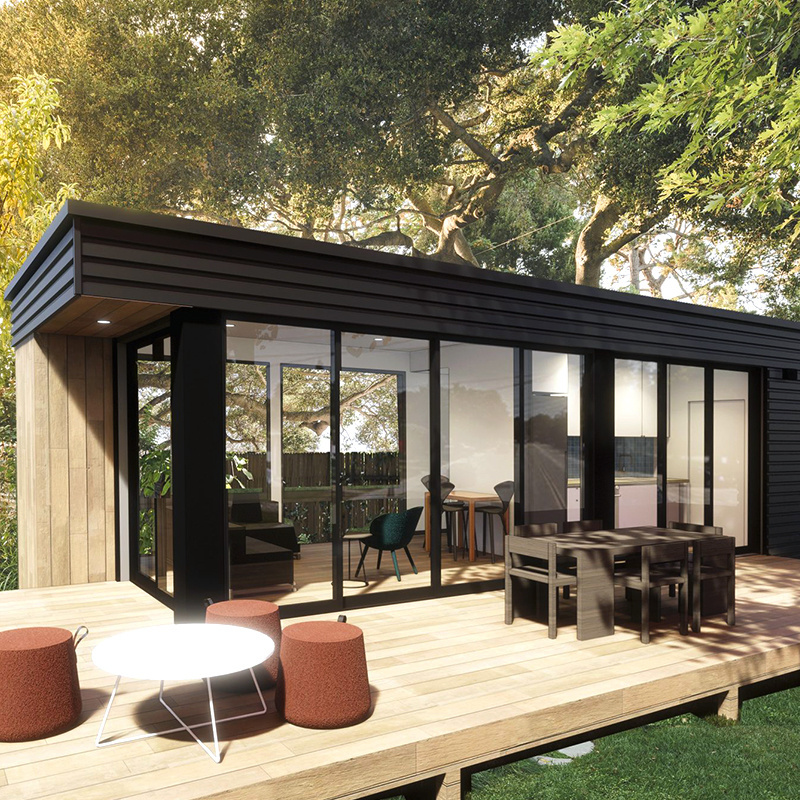 Modular Tiny Luxury Modern Light Steel Frame Hurricane Proof Turnkey Log Cabin Kits Prefab Houses With Au Nz En Us Icc Standard