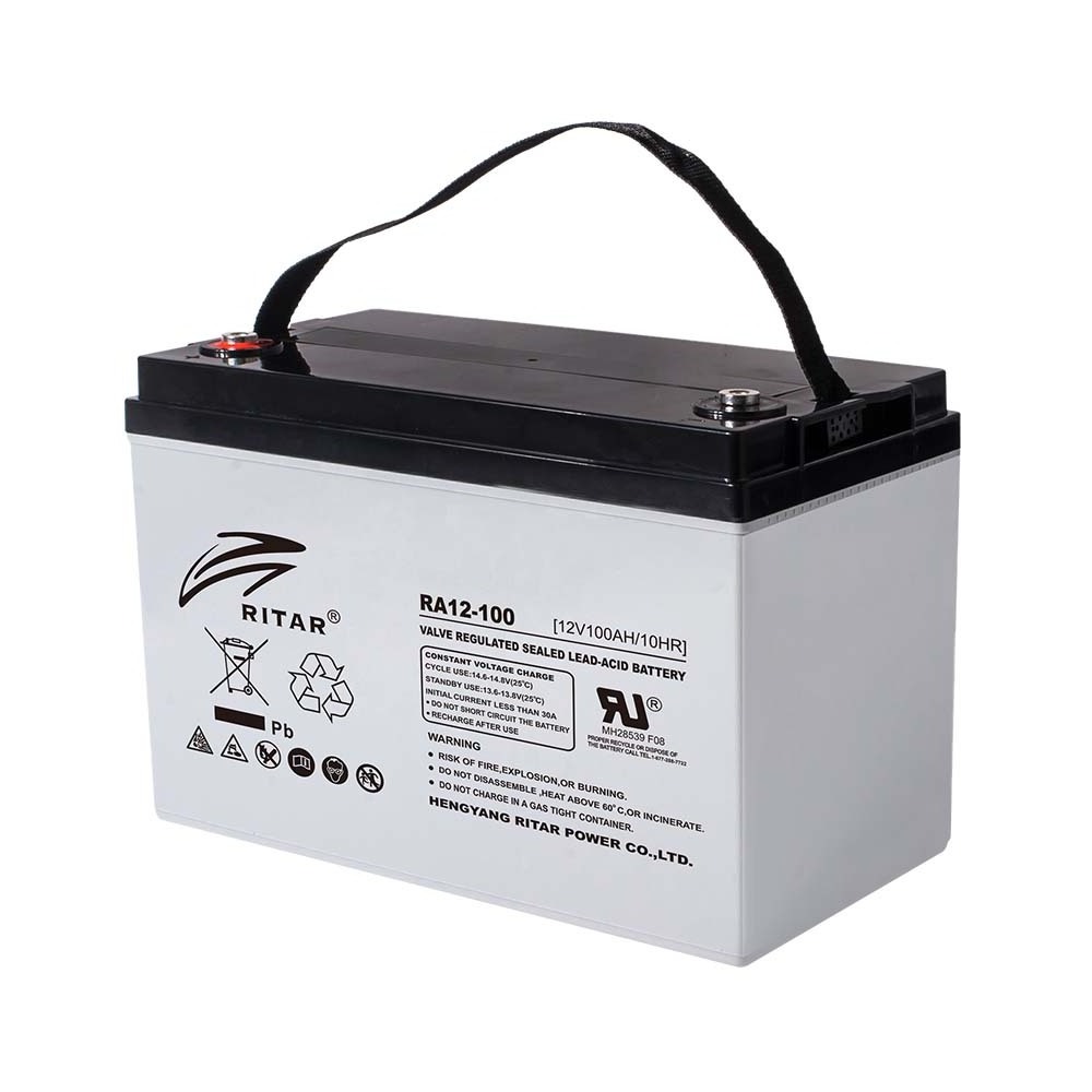 Ritar DC 2V 6V 12V 100Ah 150Ah 200Ah 3000Ah Deep Cycle AGM Sealed Maintain Free solar gel sealed lead acid manufacture battery