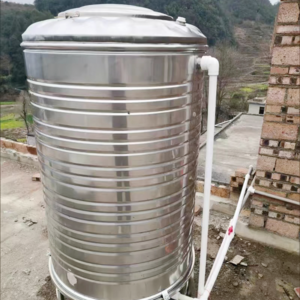 304 stainless steel cylindrical water tank for household rooftop domestic water supply, durable insulated water storage tank