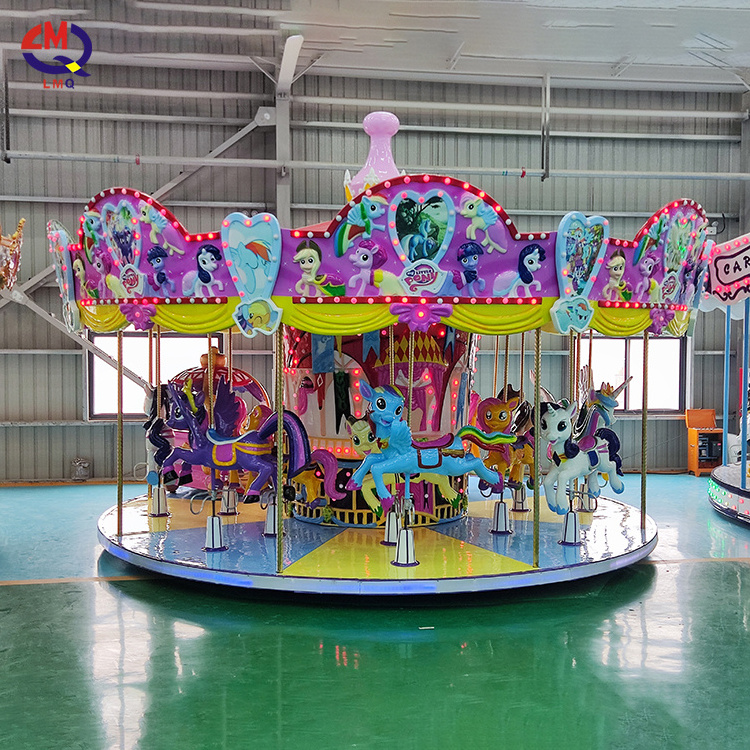 Cheap Amusement Park Outdoor Equipment Christmas Carousel Rides For Adult Mini Carousel For Children Game Amusement