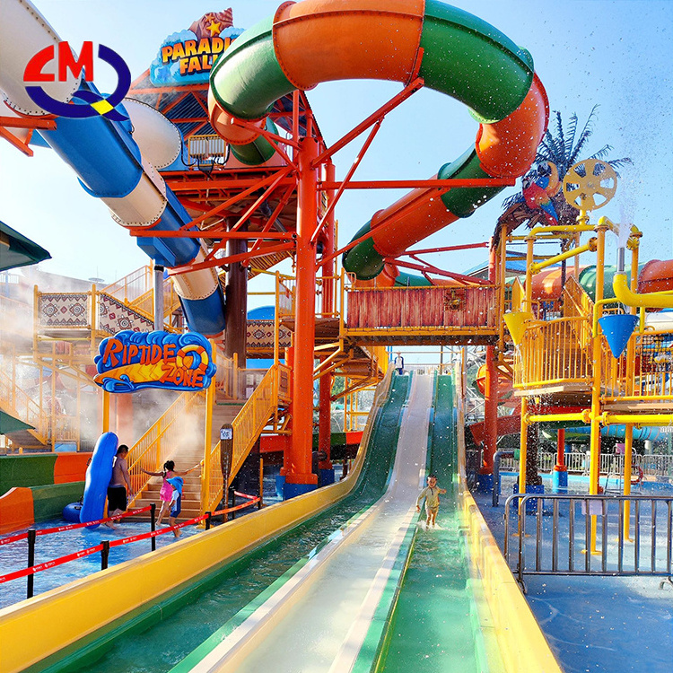 Fun Park Huge Water Park Slide Fiberglass Water Amusement Park Extreme Spiral Large Water Tube Slides