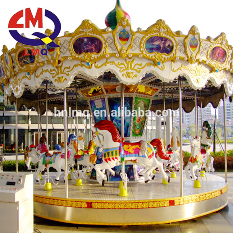 Top quality carousel horse rides kids park best price of merry go round carousel playground coin operated parking carousel