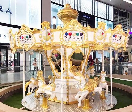 Outdoor Promotional Christmas Inflatable luxury carousel horse rides 24 Seats ocean carousel with led lights