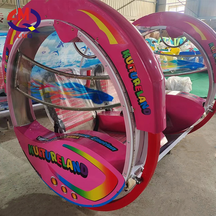 Amusement Park 360 Spinning Car Ride Le Bar Car 360 Degree Rotating Electric Happy Swing Rolling Car Moonwalk