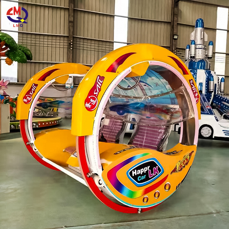 Amusement Park 360 Spinning Car Ride Le Bar Car 360 Degree Rotating Electric Happy Swing Rolling Car Moonwalk