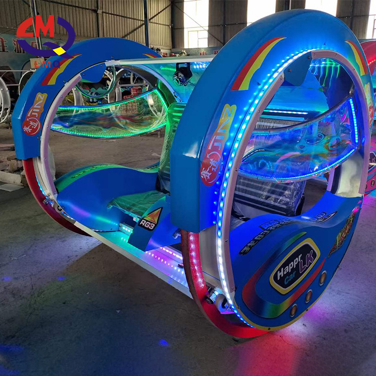 Amusement Park 360 Spinning Car Ride Le Bar Car 360 Degree Rotating Electric Happy Swing Rolling Car Moonwalk