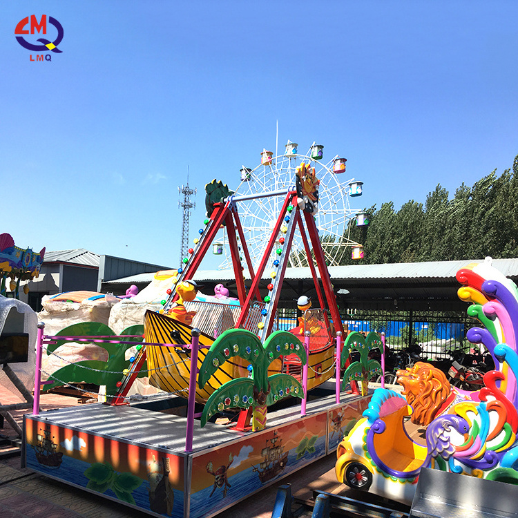 Trailer Carnival Rides Amusement Park Rides Mini Pirate Ship With Trailer Indoor Playground Small Pirate Ship Rides