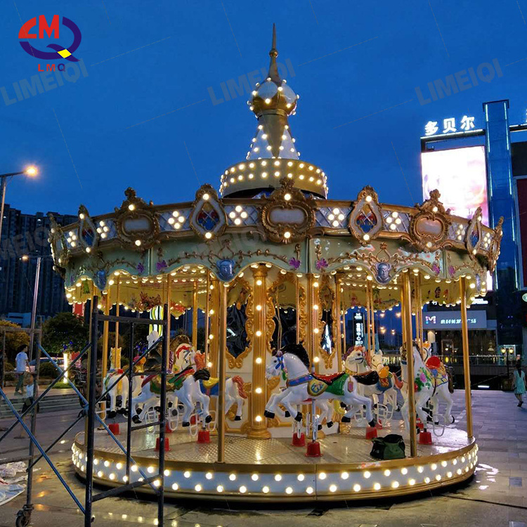 High Standard FRP Manufacturer Limeiqi 16 Seats Luxury Child Carousel Small Carousel For Sale