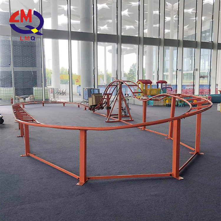 Amusement Park Equipment Manpower Driving Mini Roller Coaster Train Human Power Roller Coaster Unpowered Roller Coaster For Kids