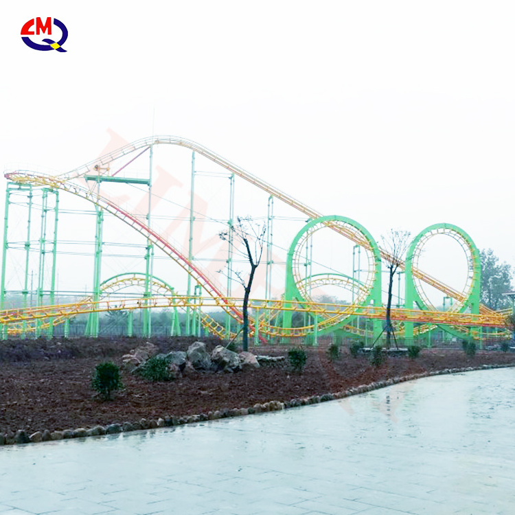 Cheap price roller coasters four circles roller coaster factory direct amusement equipment big roller coaster for sale