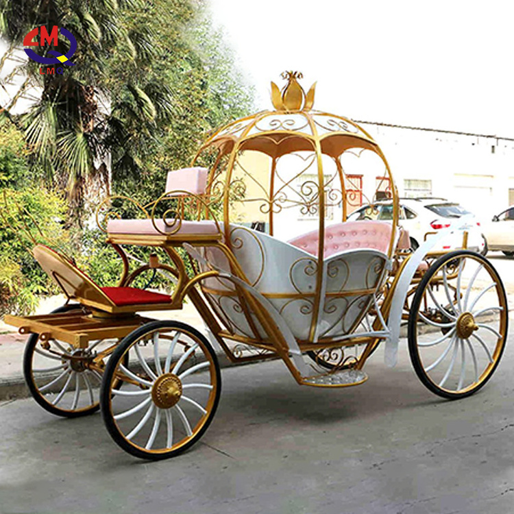 Luxury Four Wheels Sightseeing Electric Royal Horse Carriage Manufacturer Electric Horse Carriage For Sale