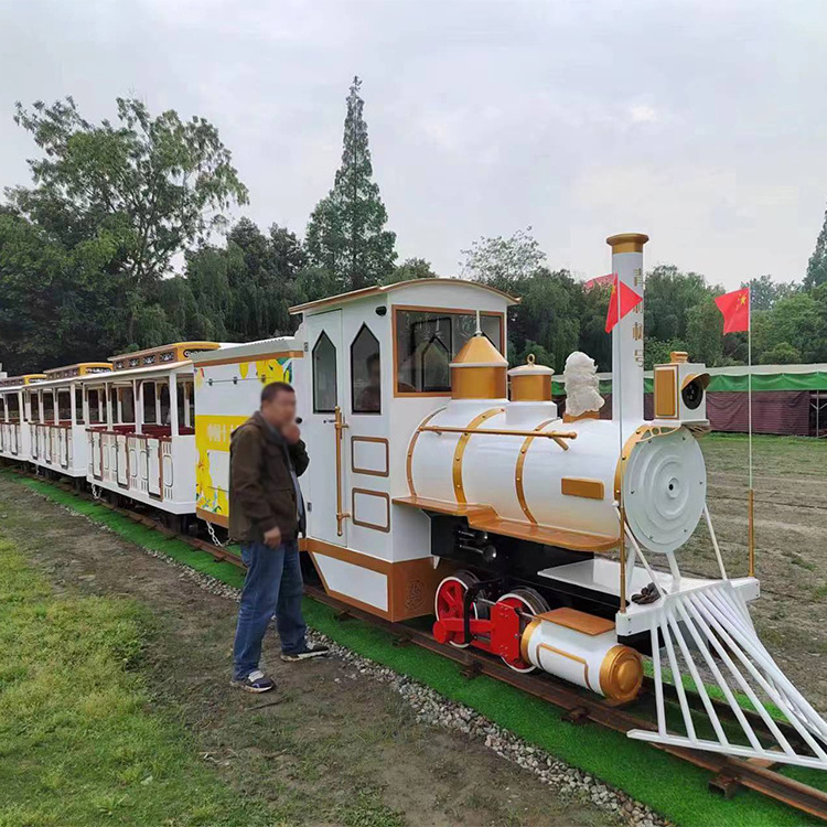 Large Outdoor Amusement Park Equipment Track Train Rides Train Track Amusement Park Train Rides For Sale