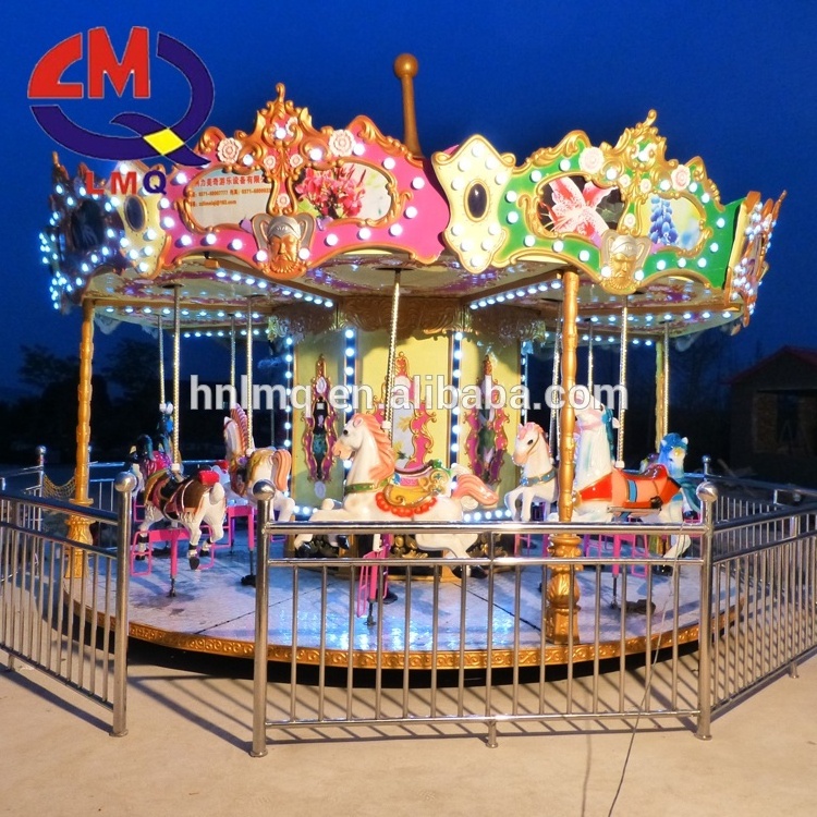 high quality amusement park equipment kids play amusement games kids merry go round carousel for sale