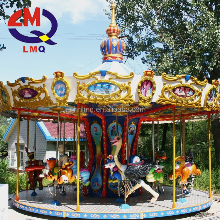 attraction amusement kid carousel 16 Seats Swing Carousel Rotating Merry Go Round for Sale