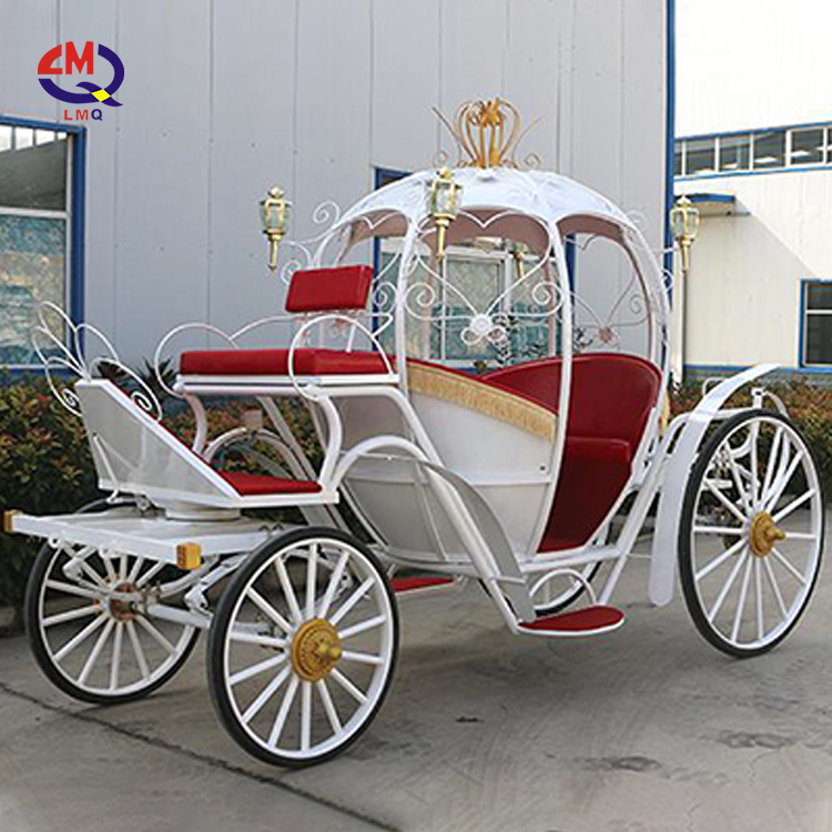 Luxury Four Wheels Sightseeing Electric Royal Horse Carriage Manufacturer Electric Horse Carriage For Sale