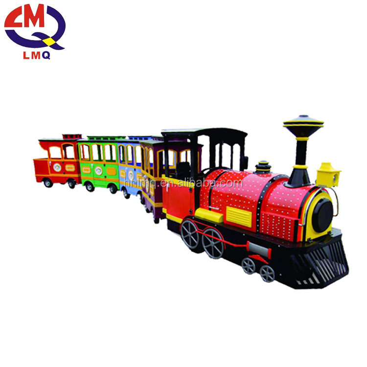 Cheap mini amusement kiddie ride electric tourist trackless train road train rides for sale