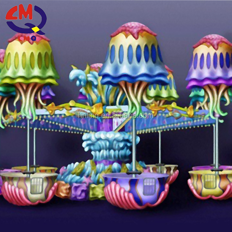 Hot sale!!! happy jellyfish ride used amusement rides Funny rotary shaking heard jellyfish ride for sale