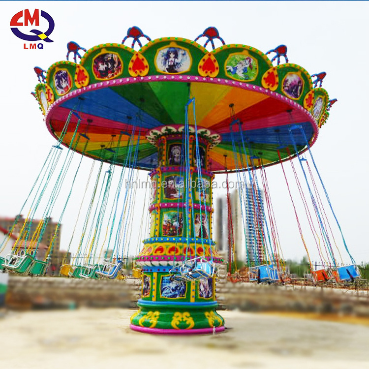 Most Popular Amusement Swing Ride flying chair wave swinger flying chair games for sale