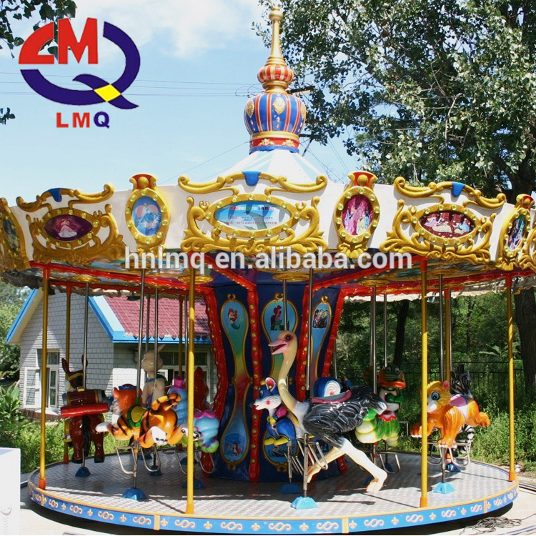 Top quality carousel horse rides kids park best price of merry go round carousel playground coin operated parking carousel