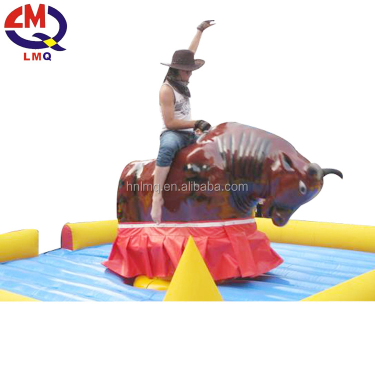 2017 top sales amusement park electric inflatable mechanical bull rides park games for sale