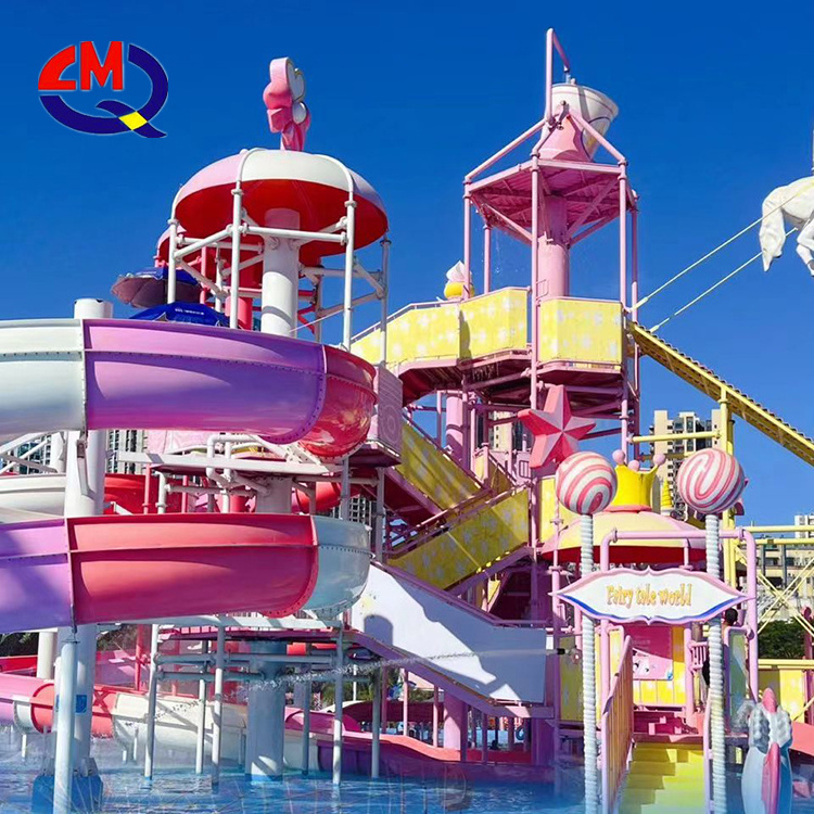 Fun Park Huge Water Park Slide Fiberglass Water Amusement Park Extreme Spiral Large Water Tube Slides