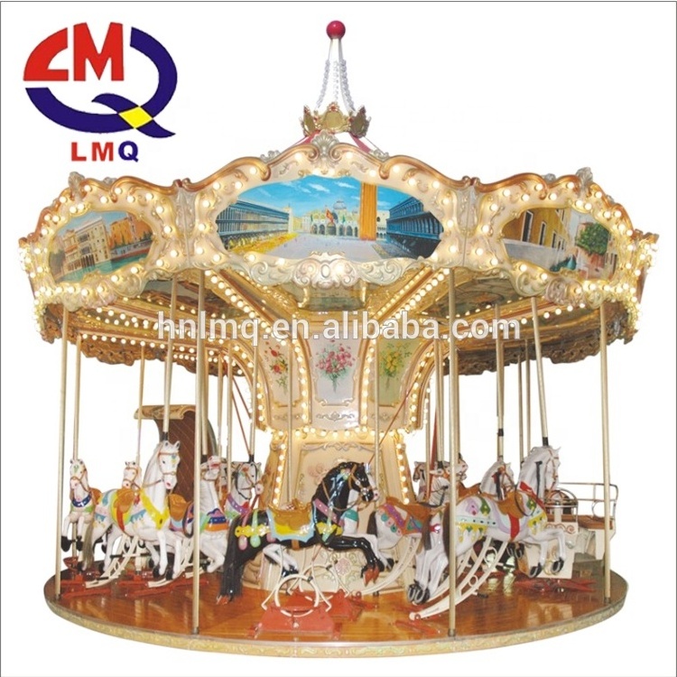 high quality amusement park equipment kids play amusement games kids merry go round carousel for sale