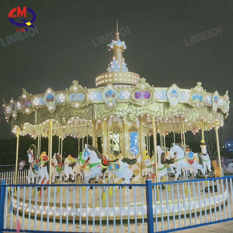 High Standard FRP Manufacturer Limeiqi 16 Seats Luxury Child Carousel Small Carousel For Sale