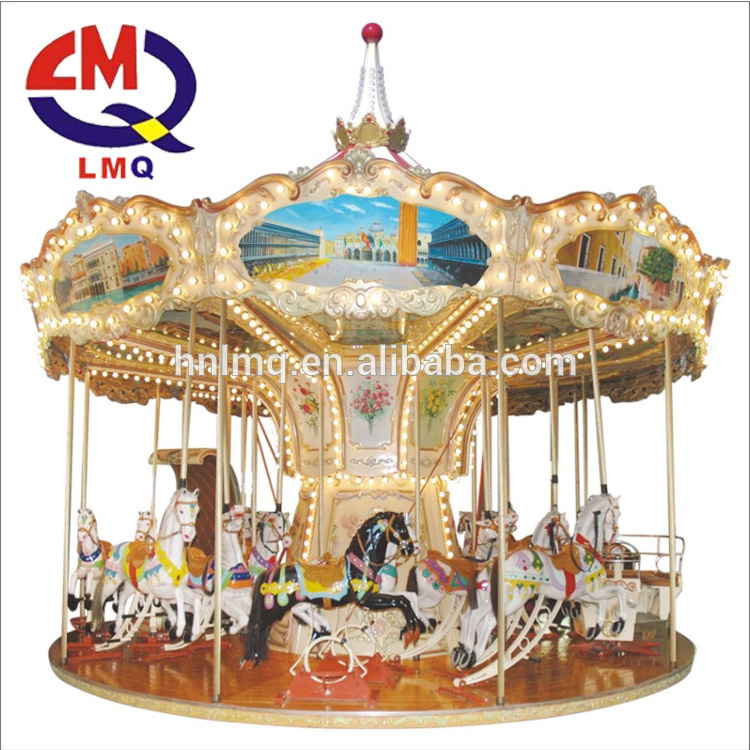 Top quality carousel horse rides kids park best price of merry go round carousel playground coin operated parking carousel