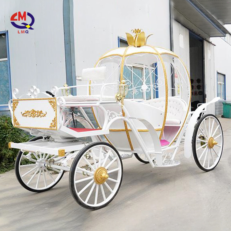 Luxury Four Wheels Sightseeing Electric Royal Horse Carriage Manufacturer Electric Horse Carriage For Sale