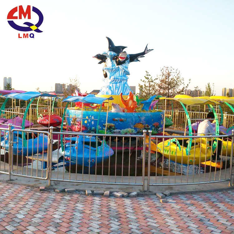 Outdoor amusement park rotary shark island ride for young people Cheap Amusement Park Water Game Equipment Rotary Shark Rides