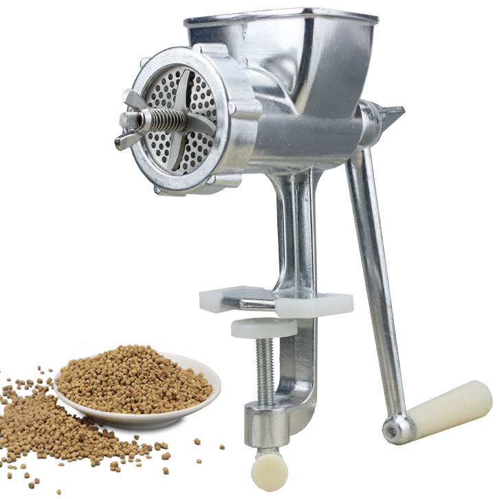 Commercial small home use manual poultry animal feed pellet making machine/hand cow fish food grain extruder