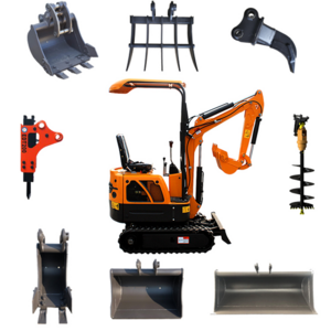 New Design China Portable Mini Digger Hydraulic/1 ton mini excavator micro digger 1 ton small bagger for sale