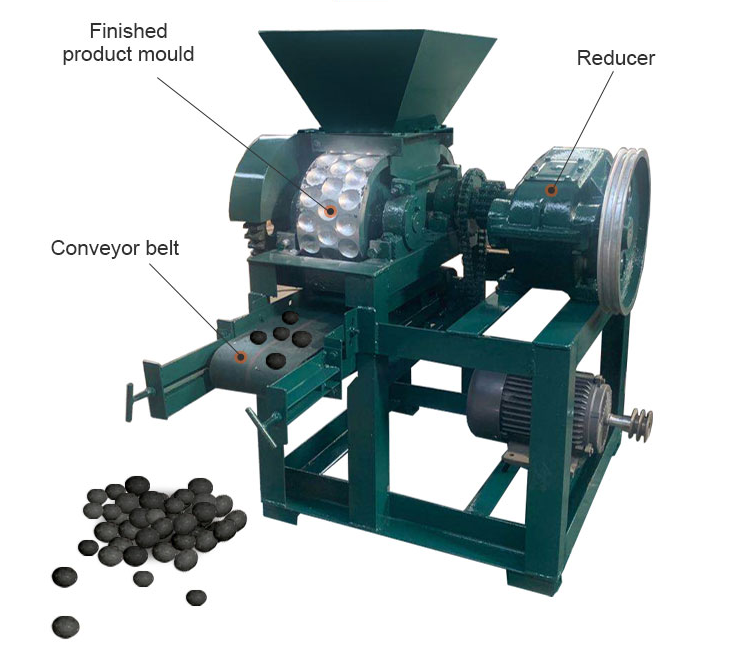 Factory directly supplying charcoal powder briquette making machine/small charcoal ball briquette machine