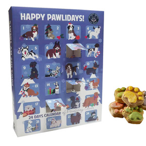 Lovely Cheap 24 Days Pet Advent Calendar Boxes For Dogs Treats Christmas Countdown Gift Boxes