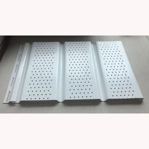 High Quality Exterior UV-resistant Soffit PVC Ceiling Panel Interior Roof Cladding Wood Color Vinyl Siding Soffit Panel