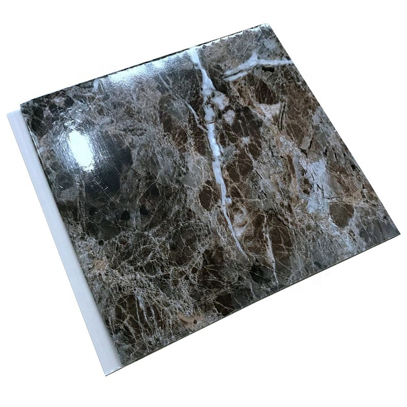 Hot Stamping Flat Pvc Ceiling Panel Interior Decoration Pvc Wall Panel 3D Wall Cladding Marble Sheet Pvc Bathroom Panel