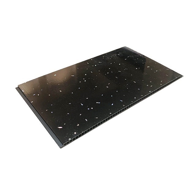 Black Sparkle Shinning Laminated Design PVC Wall Panel Marble Sheet Interior Decoration Bathroom PVC Ceiling Panel