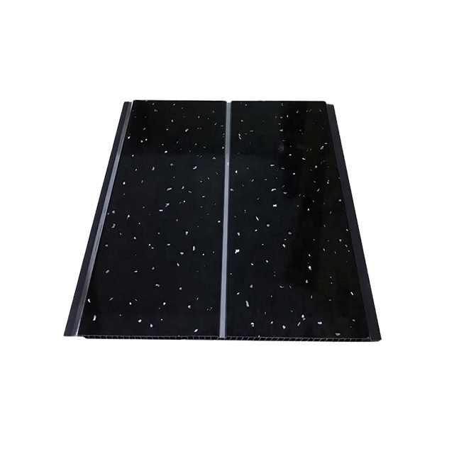 Black Sparkle Shinning Laminated Design PVC Wall Panel Marble Sheet Interior Decoration Bathroom PVC Ceiling Panel