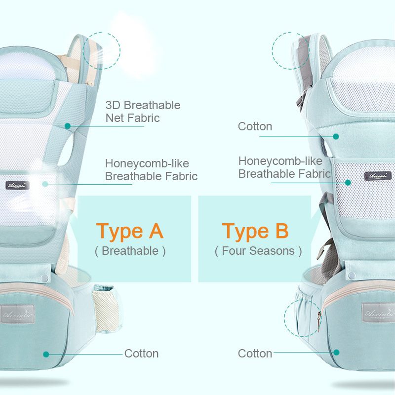 Hot sale Newborn 3 in 1 Front Facing Baby Wrap Sling Ergonomic Baby Hipseat Carrier Customized Color