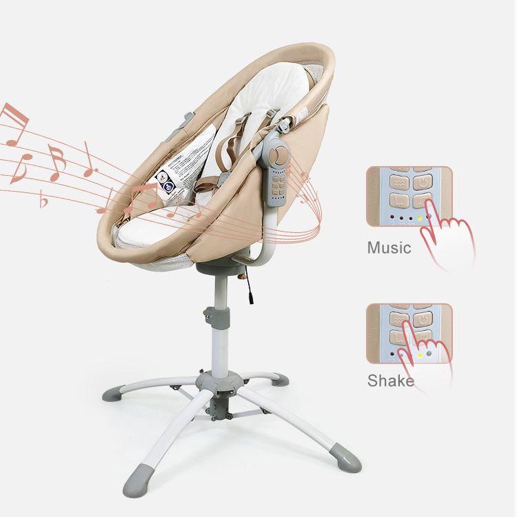 Modern Multifunctional 3 In 1 Baby Cradle Swing Bassinet Baby Bed Newborn Rocking Chair Electric Rocker Baby Crib With Music Toy