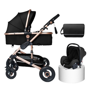 Christmas Sales Choice High Landscape Baby Stroller 3 in 1 Practical And Economical Baby Push Chair with Carseat