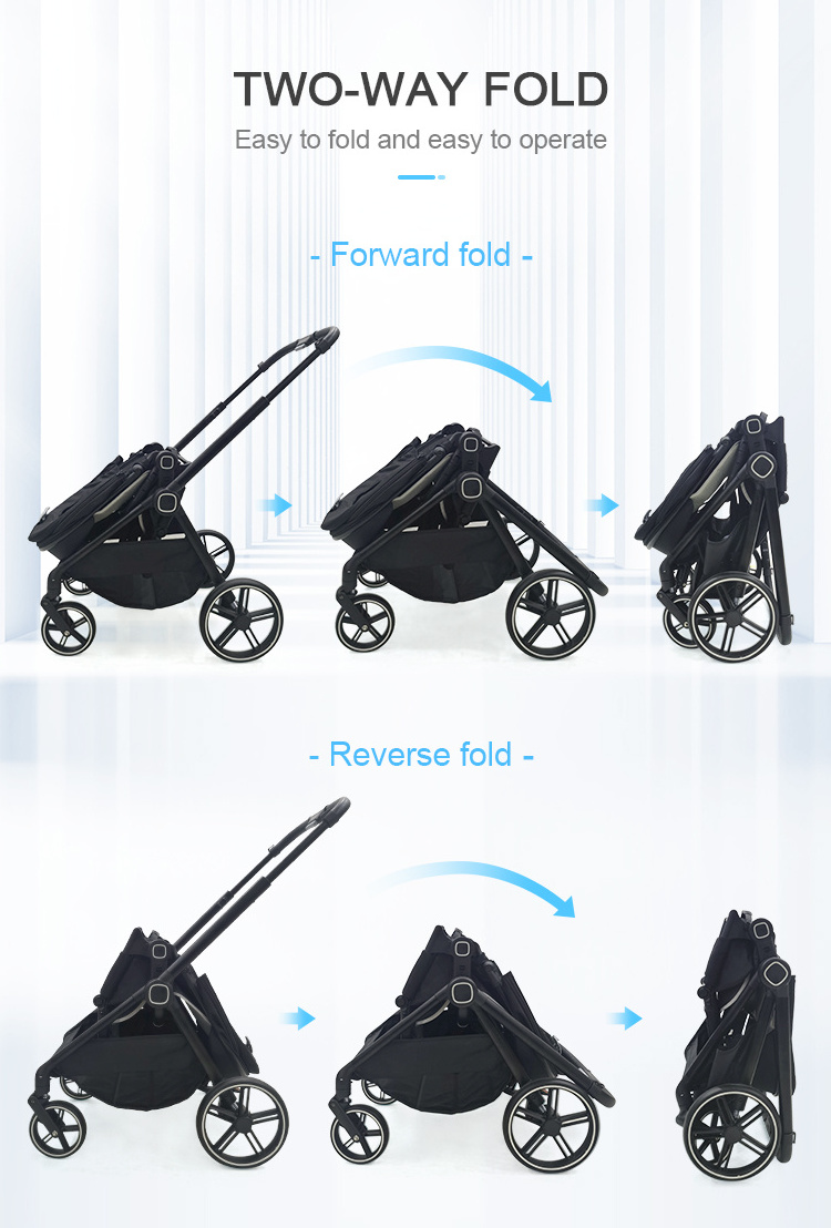 Hot Selling Aluminum Alloy Frame Baby Carriage Quick folding Baby Stroller For Sale