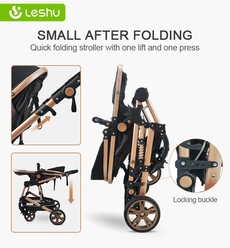 Luxury Stroller Accessories Baby Custom Two Way Baby Stroller Portable Newborn Baby Strollers & Accessories