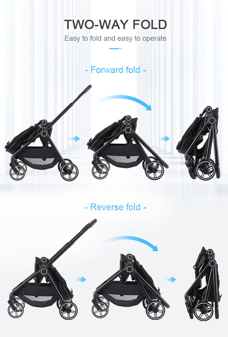 Hot Selling Aluminum Alloy Frame Baby Carriage Quick folding Baby Stroller For Sale