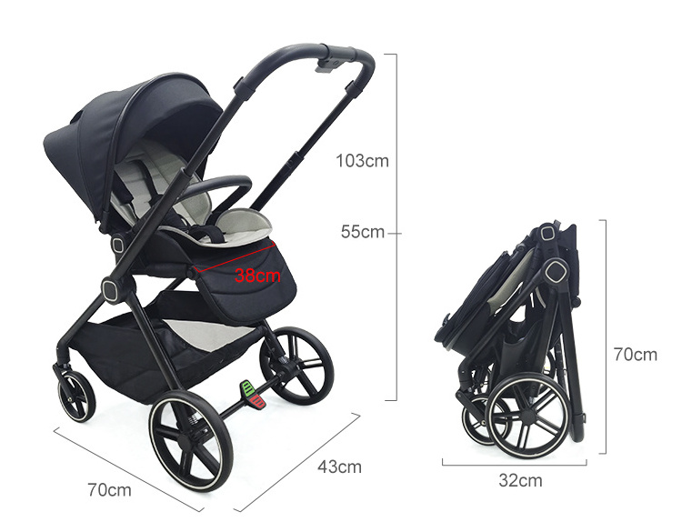 Multi-function Baby Stroller Foldable and Stroller Cup Holder 2 in 1